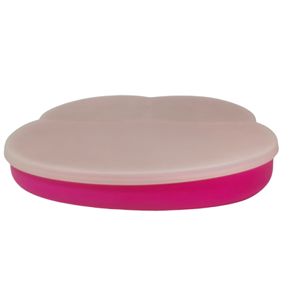 Baby & Toddler Silicone Suction Plate 3 Sections - Pink
