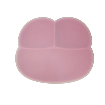 Baby & Toddler Silicone Suction Plate 3 Sections - Pink